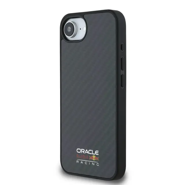 Red Bull Carbon Shiny Logo MagSafe Case for iPhone 16e/17e Black 2