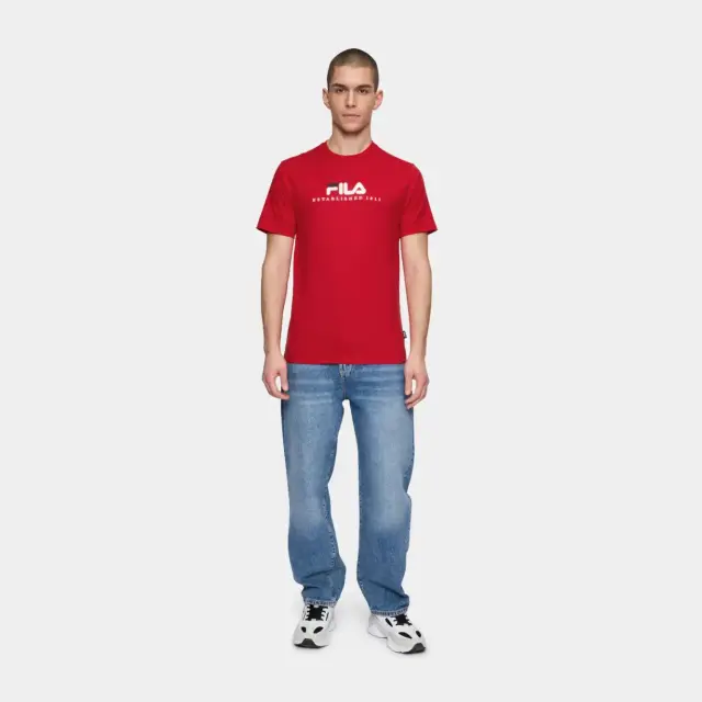 Fila - Ανδρικό T-shirt Brill Tee FAU0200-30002 Κόκκινο - M 3