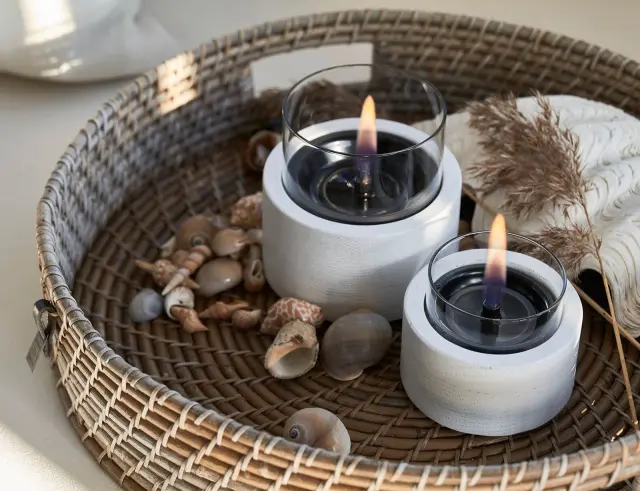 Επιτραπέζια Εστία Φωτιάς Lotus 12 Tenderflame με διάρκεια καύσης 9 - 10 ώρες, χωρητικότητα δεξαμενής 300ml και διαστάσεις 12x12.5cm - White TF-600335 3