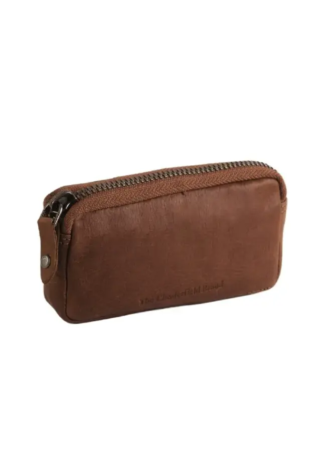 CHESTERFIELD - LEATHER KEY POUCH KOREY - Καφέ