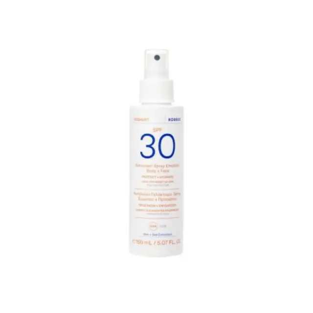 Korres Yoghurt Sunscreen Spray Emulsion Body & Face SPF30 Αντηλιακό Γαλάκτωμα Σπρέι για Σώμα & Πρόσωπο, 150ml