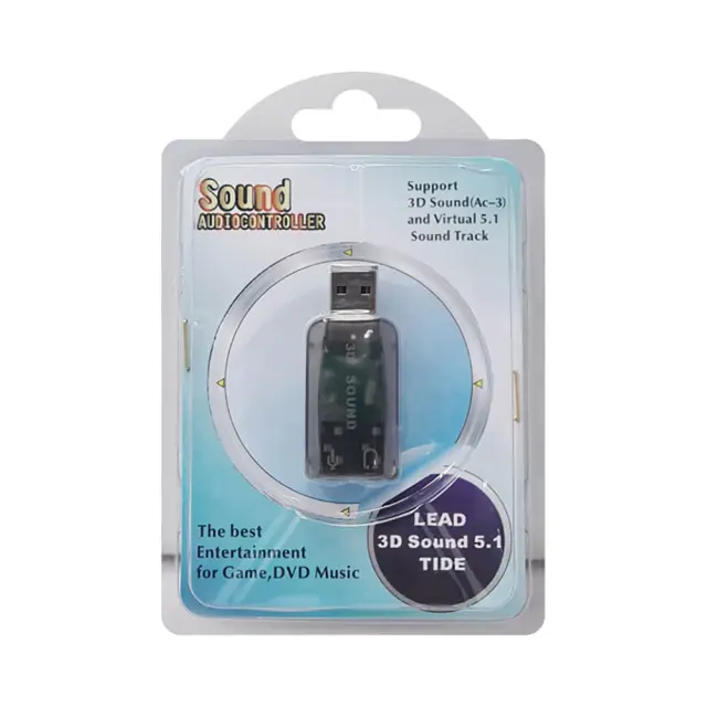 Εξωτερική Κάρτα Ήχου USB Powertech CAB-U036 Sound Audio Controller 2