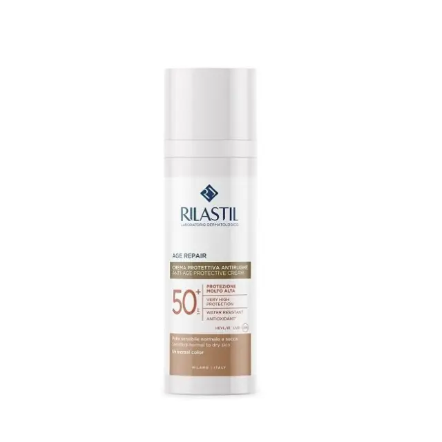 Rilastil Age Repair Αδιάβροχο Αντηλιακό Προσώπου SPF50+ με Χρώμα 50ml