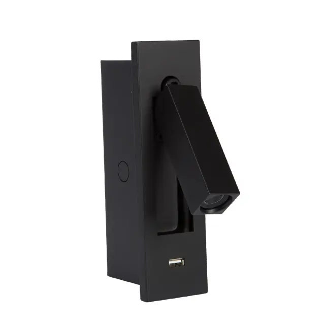 Obo 04176/WA/B/W Απλίκα τοίχου led χωνευτή μαύρη Μαύρο