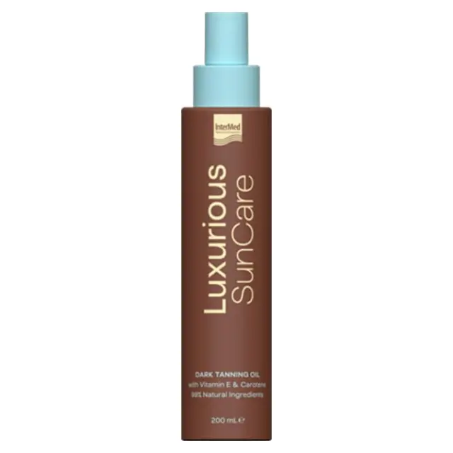 Intermed Luxurious Sun Care Dark Tanning Oil Ξηρό Λάδι για Έντονο Μαύρισμα, 200ml