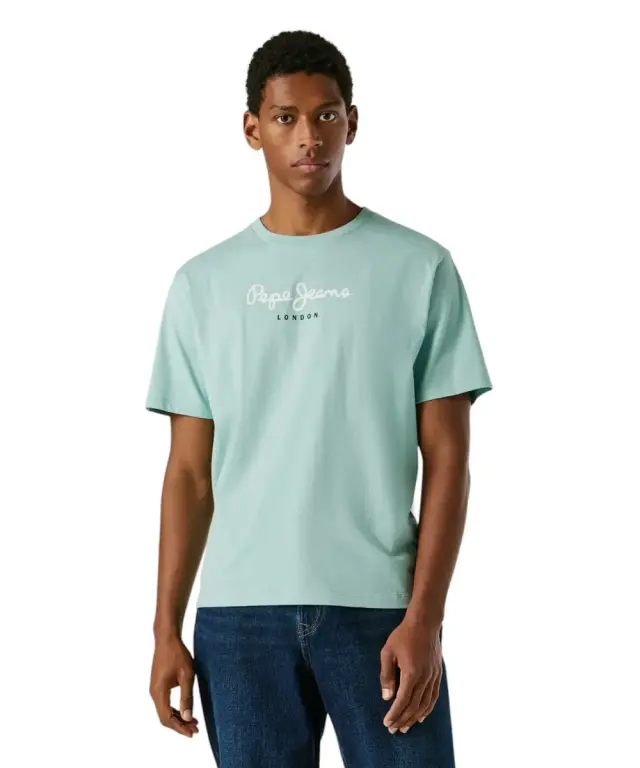 Pepe Jeans - Ανδρικό T-shirt Eggo N PM5010178-518 Τιρκουάζ - 2XL