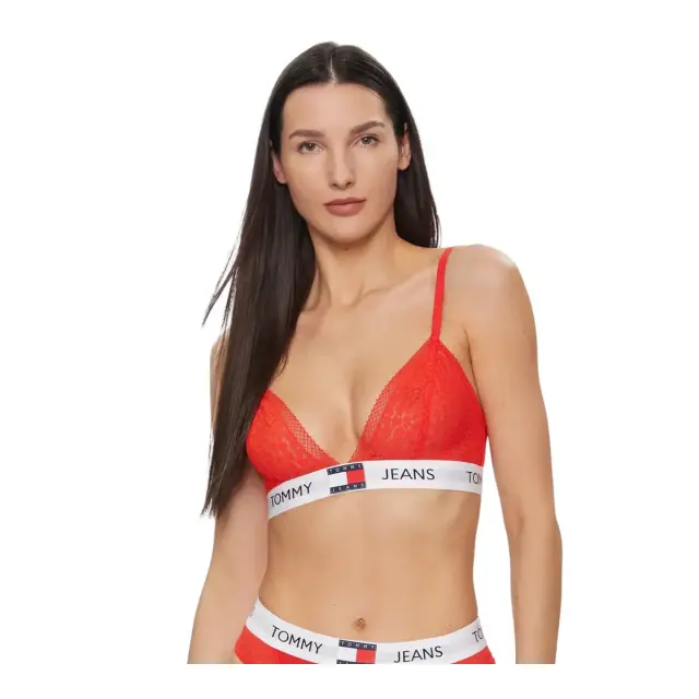 Tommy Hilfiger Γυναικείο Μπουστάκι Τρίγωνο Δαντέλα Heritage, Χρώμα Hot Heat
