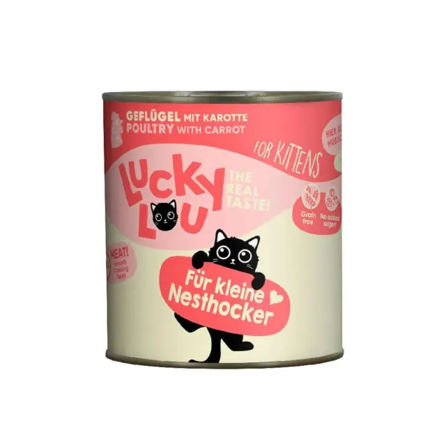 Lucky Lou LifeStage Kitten Πουλερικά (με Καρότο) 800gr
