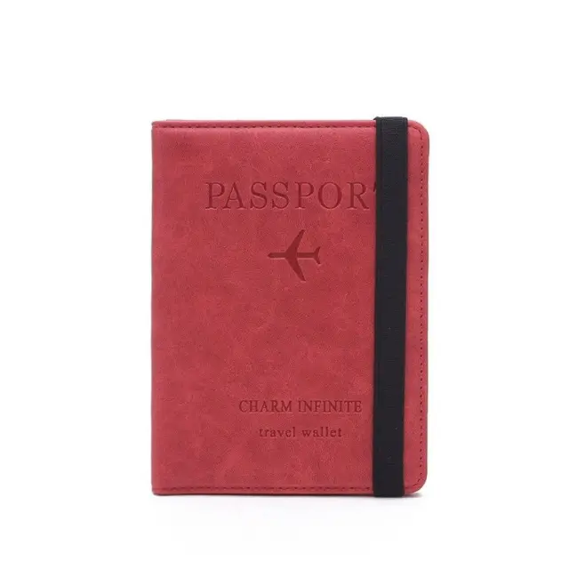RFID Signal Block Passport & Credit Card Case Θήκη Καρτών και Διαβατηρίου - Κόκκινο ΟΕΜ