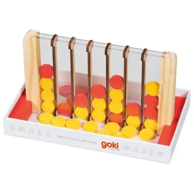 Goki 4 in a Row Ξύλινο Παιχνίδι Στρατηγικής Σκορ 4 στη Σειρά (4+ ετών) 56642