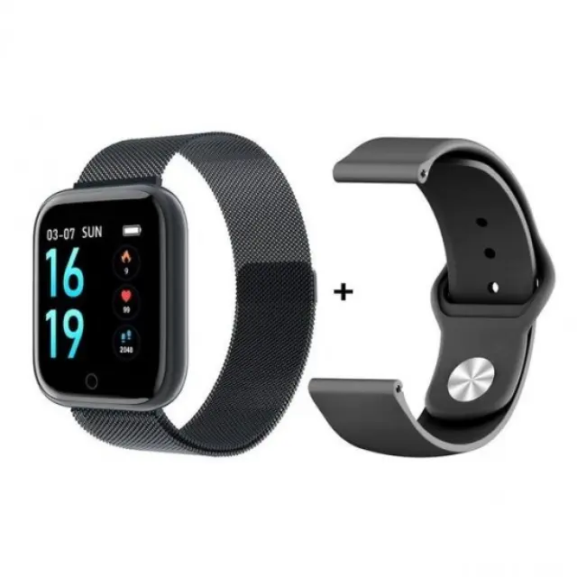 Smartwatch - Fitness tracker T80 Μαύρο