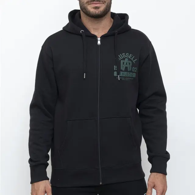 Russell Athletic Interlink Zip Through Hoodie (A3015-2-099) - Μαύρο