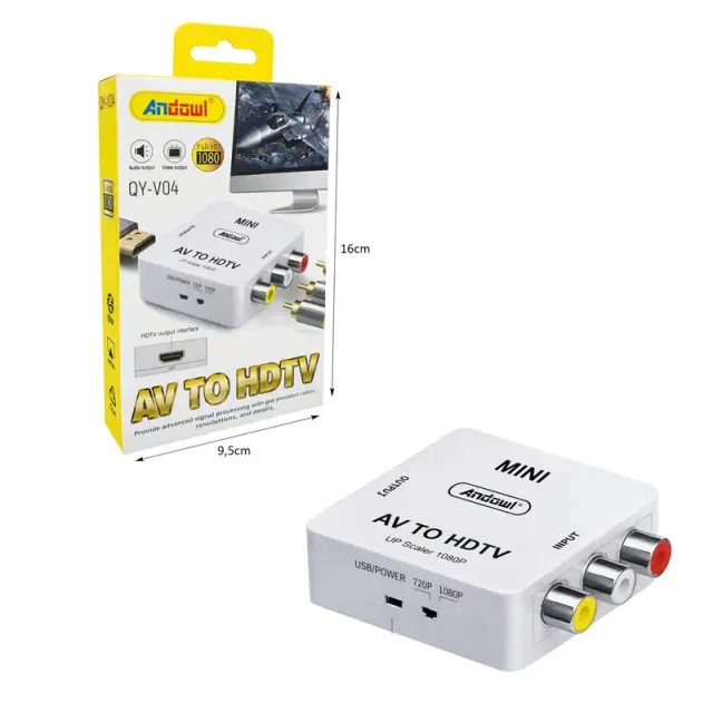 Andowl Μετατροπέας AV σε HDMI Mini 1080P QY-V04 - AV to HDMI Mini Converter 0751165 2