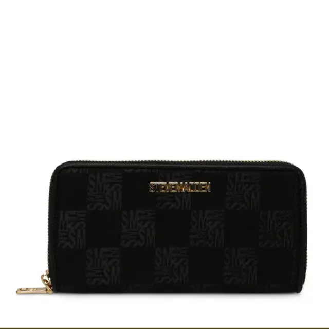 Γυναικείο Πορτοφόλι Steve Madden Bemi Black/Gold Large Ziparound Μαύρο - One Size