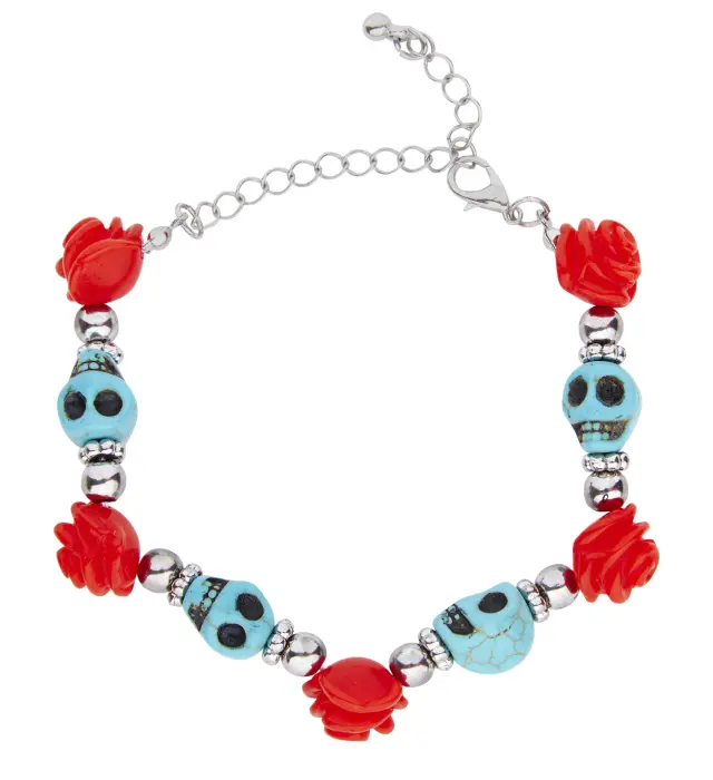 Αποκριάτικο Αξεσουάρ Βραχιόλι Azure Skulls (Widmann) (W-03509)