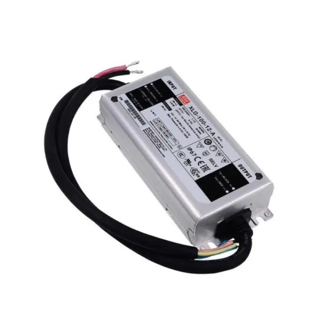 AC-DC Single output LED driver Constant Power Mode with built-in PFC; Output 12Vdc at 8A; Metal housing design; IP67; Built-in potentiometer 100W