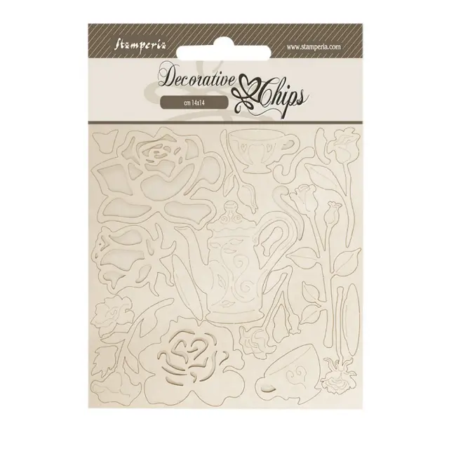 Chipboard Stamperia 14x14cm, House of Roses, Rose