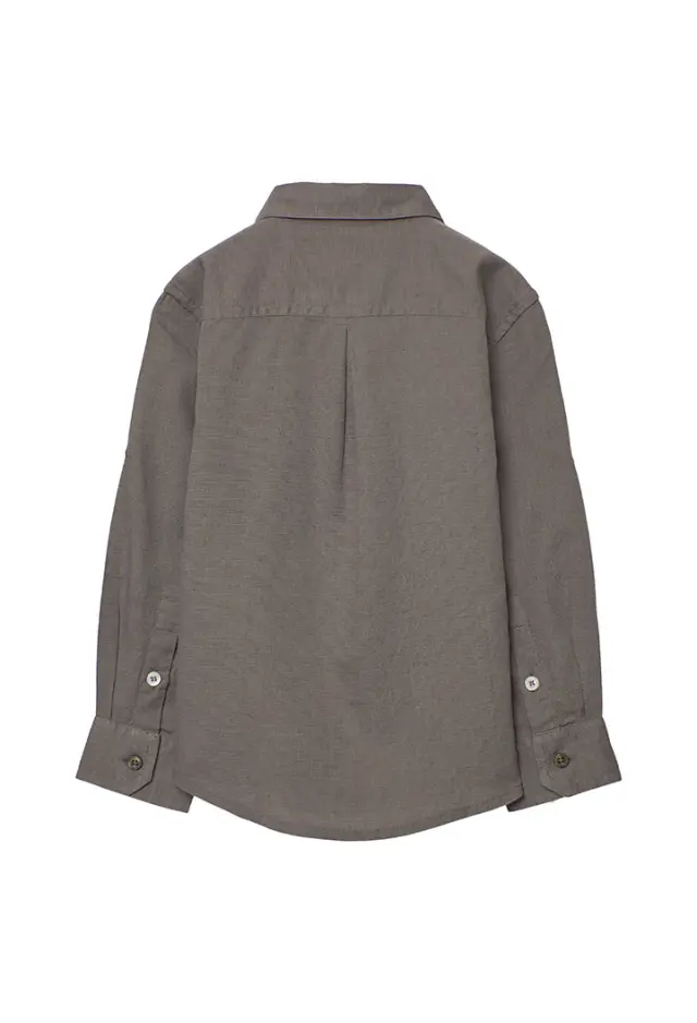 Boboli Linen πουκάμισο μακρυμάνικο για αγόρι 873019-7456 2