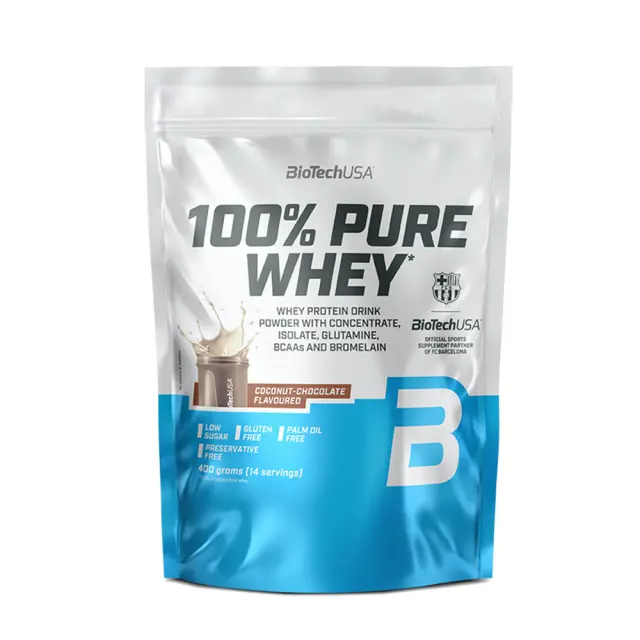 Biotech USA 100% Pure Whey Πρωτεΐνη Ορού Γάλακτος Χωρίς Γλουτένη με Γεύση Chocolate Coconut 400gr
