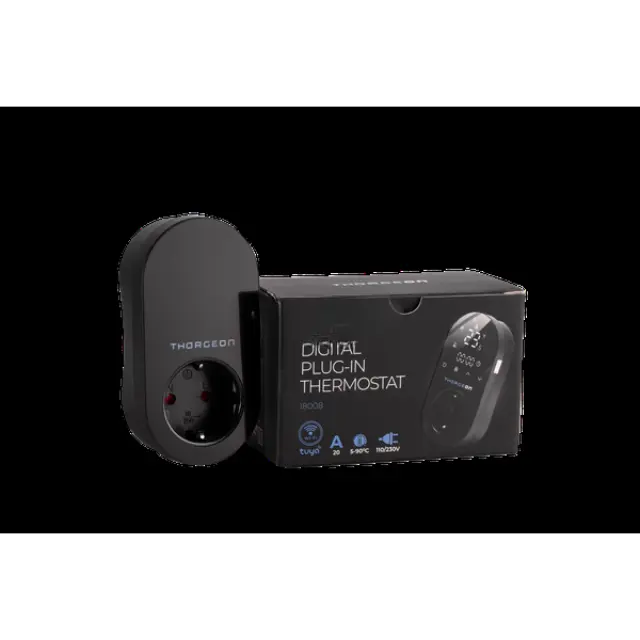 Digital Wi-Fi Plug-In Thermostat Black