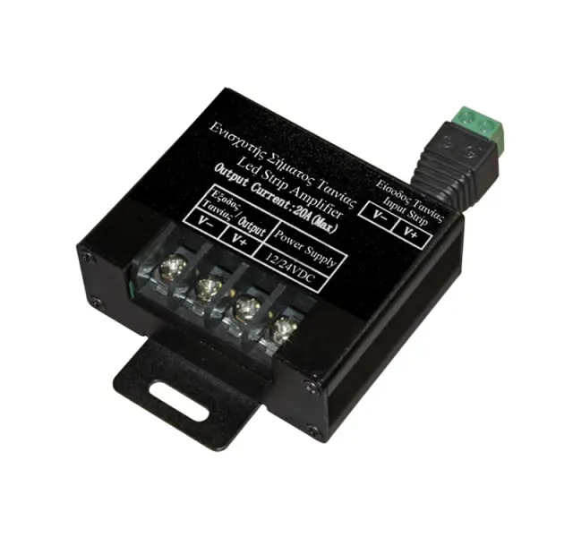 ΕΝΙΣΧΥΤΗΣ ΣΗΜΑΤΟΣ ΓΙΑ ΤΑΙΝΙΑ LED ΜΟΝΟΧΡ. 12VDC 240W/24VDC 480W 20A