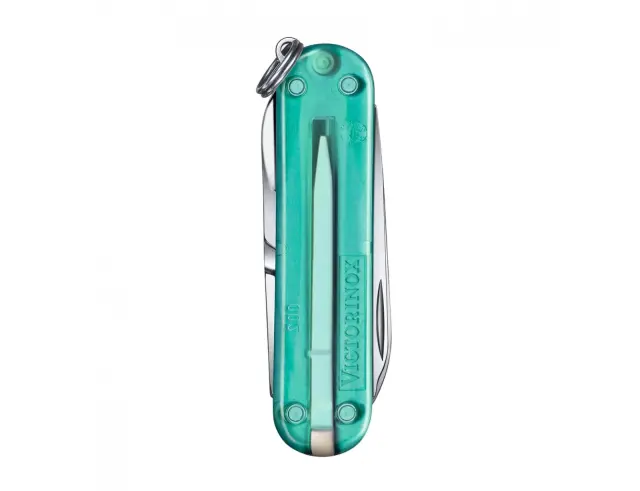 Ελβετικός Σουγιάς Victorinox Classic SD Transparent με 7 λειτουργίες και μήκος 5.8cm - Tropical Surf0.6223.T24G 3