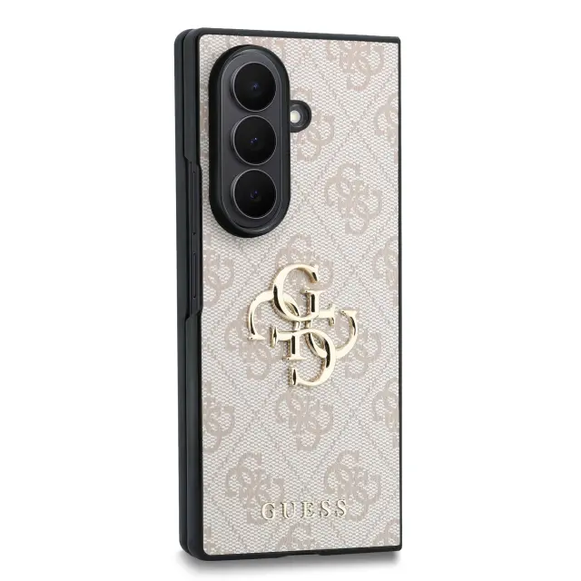 Guess PU 4G Metal Logo Case for Samsung Galaxy Z Fold 8 Ultra Pink 3
