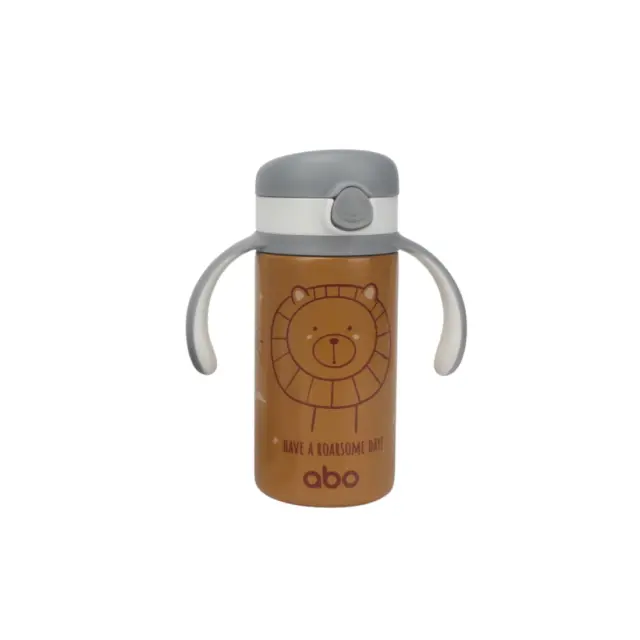 ABO Παγούρι Θερμός 280ml Με Χερούλι Και Καλαμάκι Have a Roarsome Day 313802