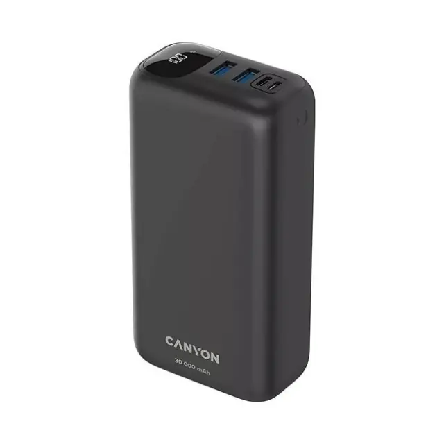 Canyon PowerBank PB-301 LED 30000mAh PD 20W QC 3.0 Black (CNE-CPB301B)