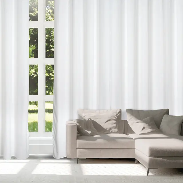 Κουρτίνα Με Κρίκους 140x270 Das Home 2249 Εκρού 100% Πολυέστερ