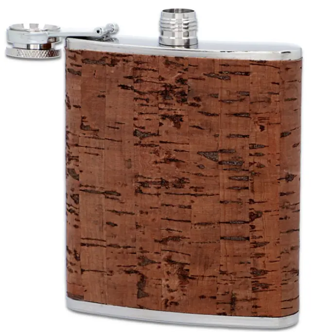 Hip Flask Φλασκί Ποτού Φελλός Cork (F3301) - 210ml 3