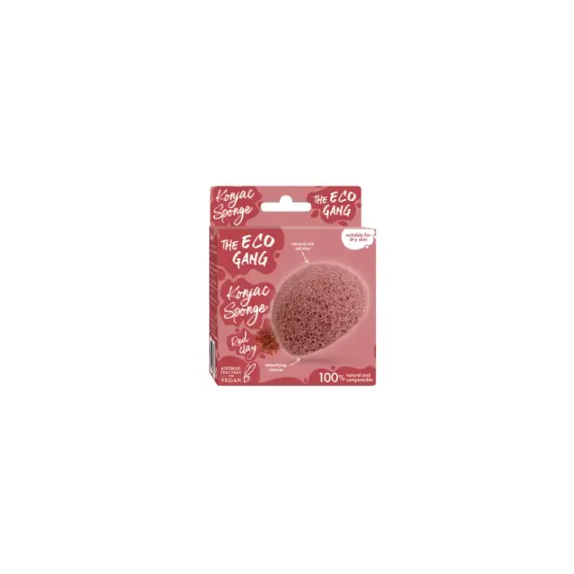 The Eco Gang Konjac Sponge Red Clay Σφουγγάρι Προσώπου, 1τμχ