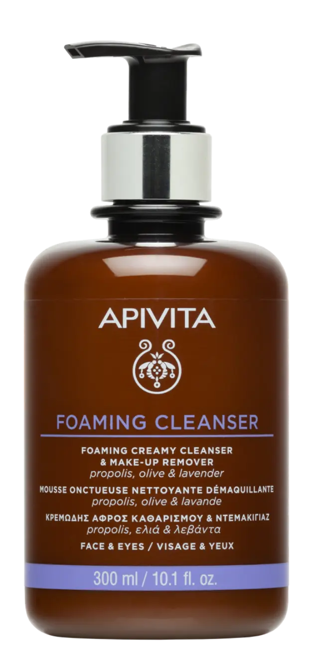Apivita | Cleansing Foam Face & Eyes Olive & Levander | Αφρός Καθαρισμού για Πρόσωπο & Μάτια | 300ml 2