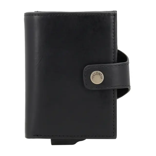 Valenta Δερμάτινο Πορτοφόλι Ανδρικό με RFID / Leather Wallet: MagSafe Luxe (5 χρώματα) - Μαύρο
