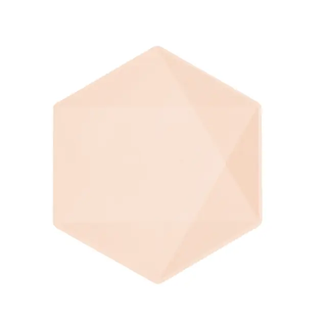 Πιάτα εξάγωνα Vert Decor Apricot 20.8 x 18.1 εκ - Σομόν Παστέλ / 6 τεμ