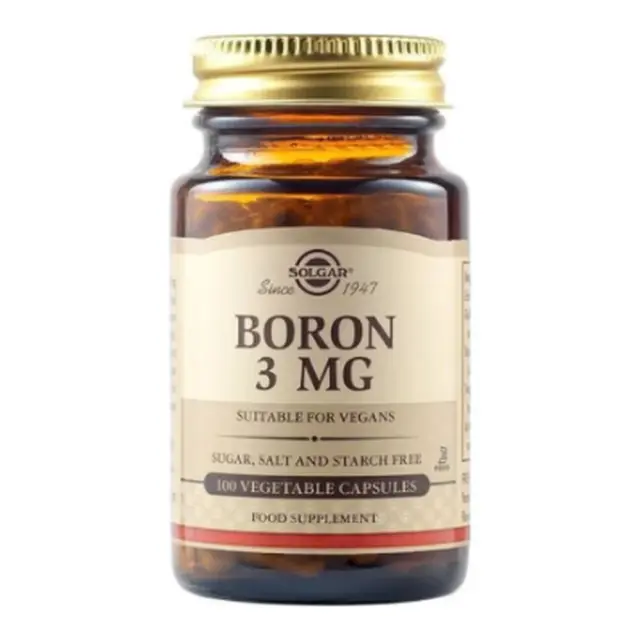 Solgar Boron 3mg Βόριο Ιχνοστοιχείο για την Υγεία των Οστών 100 Φυτικές Κάψουλες