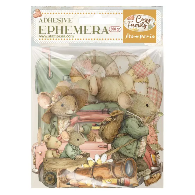 Αυτοκόλλητα Die Cuts-Ephemera Stamperia, Cozy Family