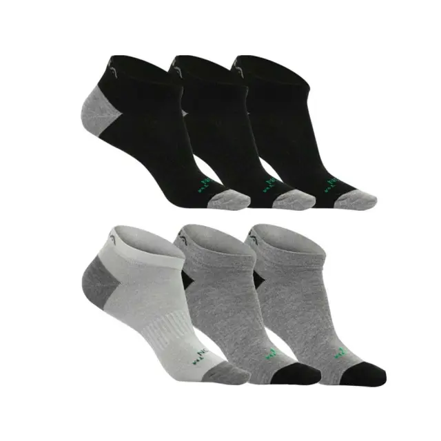 GSA Unisex Supercotton Basic 6 Pair No Show Socks Μαύρο - Άσπρο - Γκρι 8181006-50 (GSA)