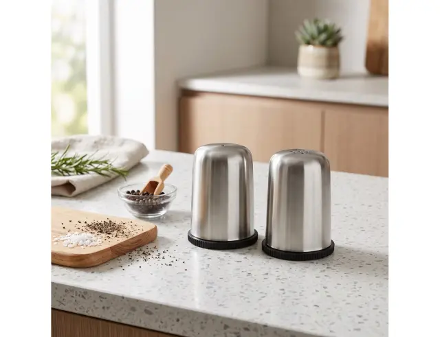 Σετ Αλατοπίπερο Excellent Houseware Σε Δοχείο Από Ανοξείδωτο Ατσάλι - 2 τεμάχια A12800310