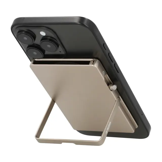 Valenta Πορτοφόλι Καρτών με RFID & Stand Κινητού / Magsafe Card Protector & Phone Stand (2 χρώματα) - Champagne 2