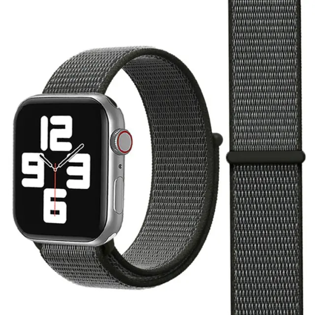 Nylon Velcro Strap Υφασμάτινο Λουράκι Για Apple Watch 42/44/45/49mm -Grey OEM