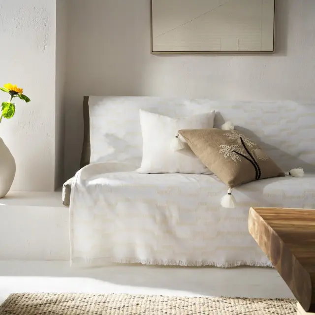 Ριχτάρι Τριθέσιου Gofis Home Clover Polar White 20-07-558-3/16 180x310
