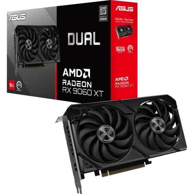 Asus Κάρτα Γραφικών GeForce RX 9060 XT 16GB Dual GDDR6 (90YV0LG2-M0NA00)