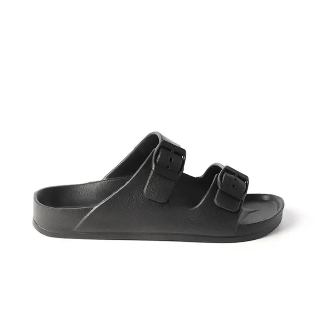Emerson Two-Strap Sliders (241.EM95.25-Black) - Μαύρο