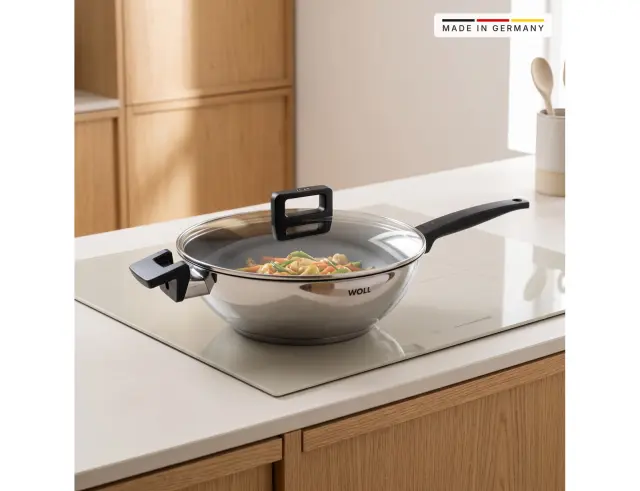 Τηγάνι Wok Woll Concept με αντικολλητική επίστρωση, αποσπώμενη λαβή και διάμετρο 30cm1030NC