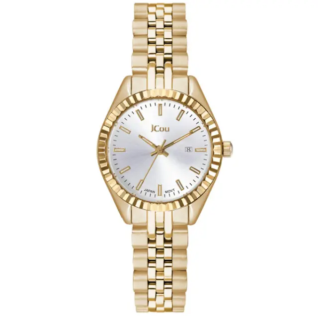 JCou Queen's Petit II, Women's Watch, Gold Stainless Steel Bracelet JU19066-5