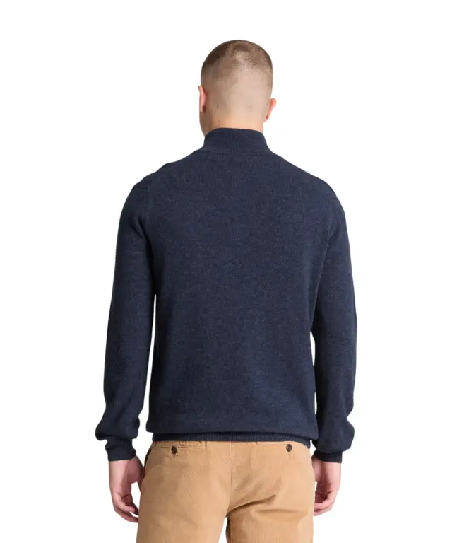 Timberland - Ανδρικό Πουλόβερ Jaffrey Wool Quarter-Zip Jumper TBC0YHA1-475 Μπλε Σκούρο 3