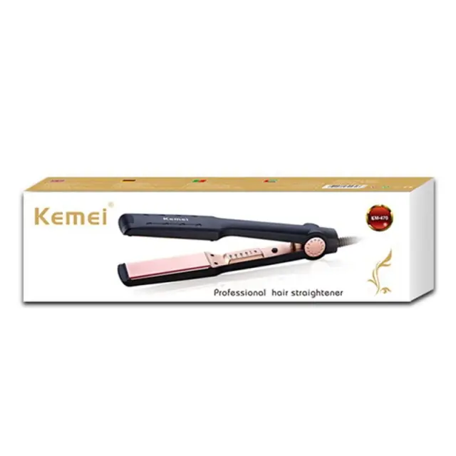Kemei KM-470 Ισιωτική μαλλιών με φαρδιές πλάκες - Hair straightener 560078 2