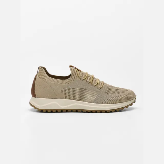 Imac Sneakers Ανδρικό ύφασμα/δέρμα Nubuck Μπεζ IMA/752690 BEIGE