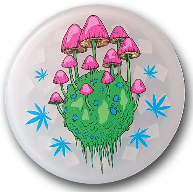 Grinder Τρίφτης Πλαστικός Mushrooms 60mm & Tips - 3 Parts